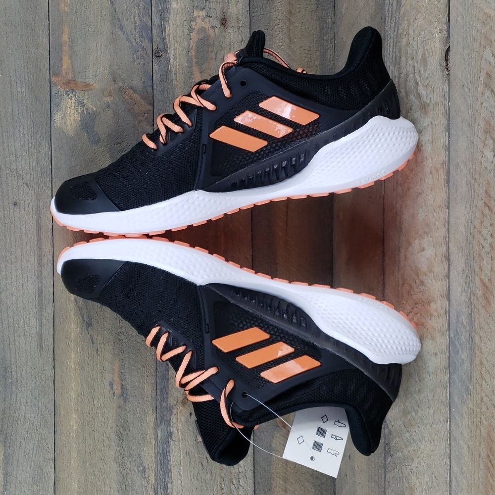 adidas Women's ClimaCool Summer.Rdy Running Shoes Black/Orange - Picture 6 of 10
